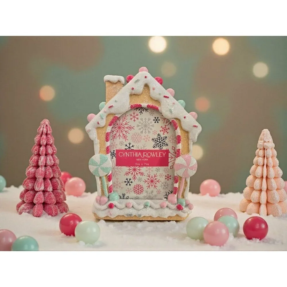 New Pink Candyland Gingerbread House Christmas 5